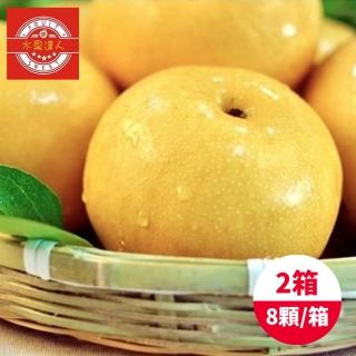 【水果達人-中秋禮盒】苗栗卓蘭爆汁高接梨禮盒8顆*2箱(450g±10%/顆)
