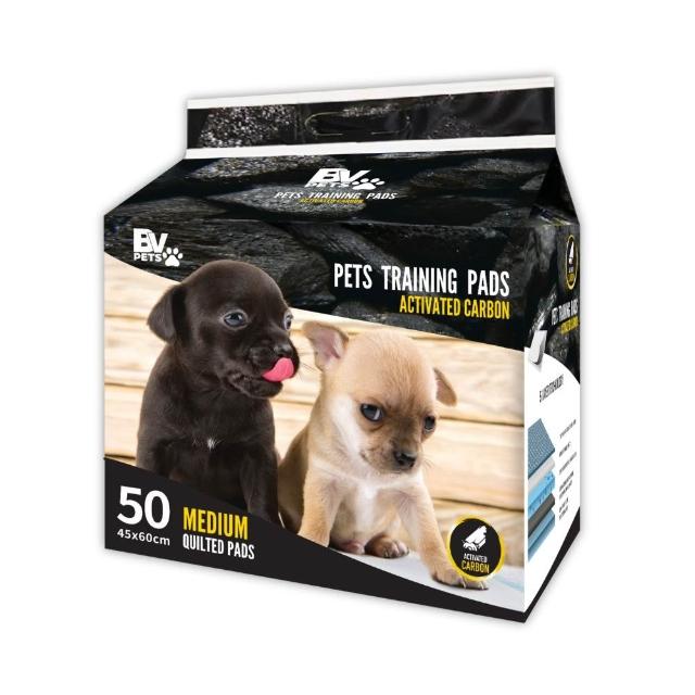 【美國BV Pets】強效吸水除臭 竹炭寵物尿布墊-4包(寵物尿墊/尿布/尿片/犬貓適用)