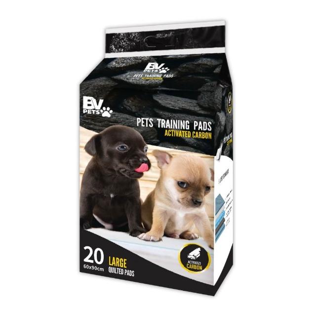 【美國BV Pets】強效吸水除臭 竹炭寵物尿布墊-4包(寵物尿墊/尿布/尿片/犬貓適用)