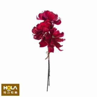【HOLA】Flora芙蘿拉花插 三朵孤挺花 紅
