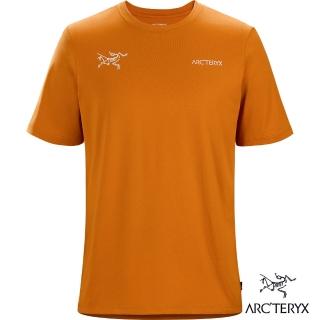 【Arcteryx 始祖鳥】男 LOGO短袖休閒Tee(陶醉棕/天空藍)