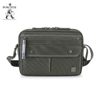 【PORTER INTERNATIONAL】NEW HEAT簡約休閒斜背包(碳灰綠)