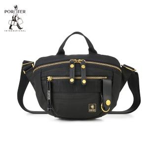 【PORTER INTERNATIONAL】NEW HEAT橢圓斜肩包(黑)