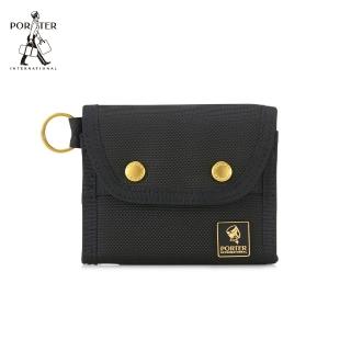 【PORTER INTERNATIONAL】NEW HEAT三折式圓弧短夾(黑)