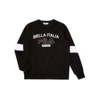 【FILA】KIDS 童長袖圓領上衣-黑色(1TEV-8412-BK)