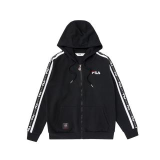 【FILA】KIDS 童針織連帽外套-黑色(1JKV-8445-BK)