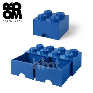 【LEGO 樂高】Room Copenhagen LEGO Brick Drawer4+8 樂高積木經典抽屜組合-藍色(樂高收納盒)