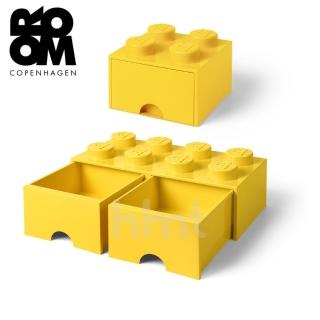 【LEGO 樂高】Room Copenhagen LEGO Brick Drawer4+8 樂高積木經典抽屜組合-黃色(樂高收納盒)