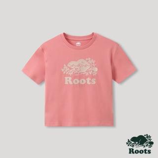 【Roots】Roots女裝-T恤俱樂部系列 景緻海狸寬短版短袖T恤(紫紅色)