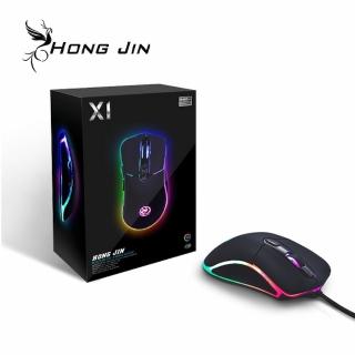 【HONGJIN】RGB炫彩電競滑鼠(HJG-X1)