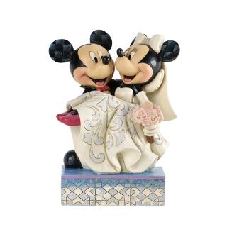 【Enesco】精品家飾 Disney 迪士尼 米奇&米妮婚禮公主抱居家擺飾