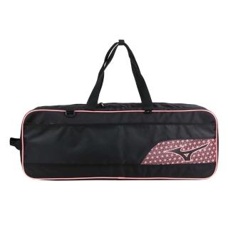 【MIZUNO 美津濃】雙肩拍袋-6支入裝-鬼滅聯名-禰豆子 側背包 裝備袋 美津濃 黑玫粉(73GD2K0265)