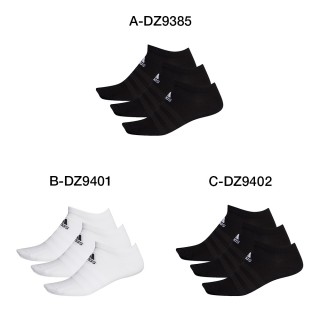 【adidas 愛迪達】基本款短襪 延續款 CUSH LOW 3PP 男女 A-DZ9385 B-DZ9401  C-DZ9402