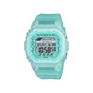 【CASIO 卡西歐】BABY-G 繽紛浪潮  衝浪運動電子錶(半透海藍綠_BLX-565S-2)