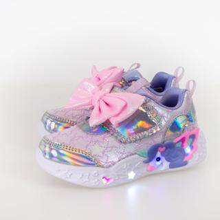 【SKECHERS】女嬰童鞋系列 燈鞋 UNICORN CHARMER(302680NLTPK)