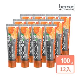 【Biomed】柚橘潔齒清新牙膏12入組_momo限定組(100g*12入)