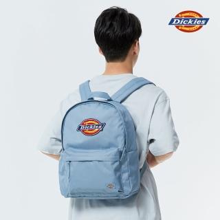 【Dickies】男女款淺灰藍Logo印花圖案後背包｜DK008935C99