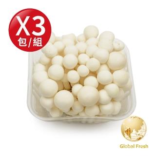 【Global Fresh 盛花園】雪白嬌小滑嫩鮮脆-美白菇(150g/包 3包/組)