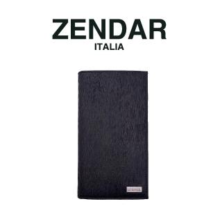 【ZENDAR】限量1折 頂級NAPPA牛皮極光紋16卡長夾 安東尼奧系列 全新專櫃展示品(黑色 贈原廠送禮提袋)