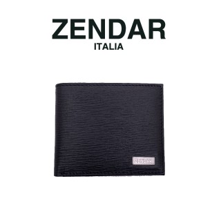 【ZENDAR】限量2折 頂級NAPPA牛皮極光紋8卡皮夾 安東尼奧系列 全新專櫃展示品(黑色 贈原廠送禮提袋)