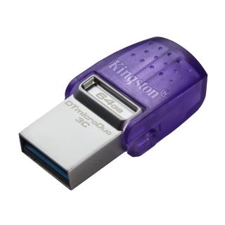 【Kingston 金士頓】DataTraveler microDuo Type-C & USB3.2 旋轉蓋64GB隨身碟(★DTDUO3CG3/64GB)