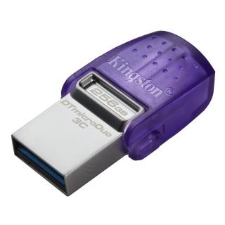 【Kingston 金士頓】DataTraveler microDuo Type-C & USB3.2 旋轉蓋256GB隨身碟(★DTDUO3CG3/256GB)