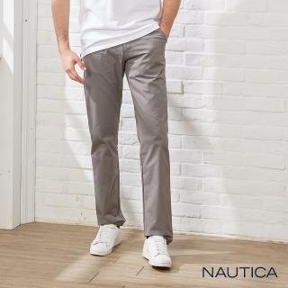 【NAUTICA】男裝經典透氣直筒休閒長褲(灰色)