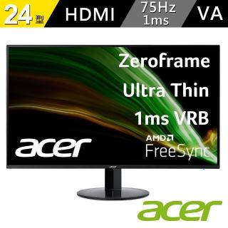 【Acer 宏碁】23.8吋 VA文書影音螢幕 支援HDMI/FreeSync(SA241Y A)