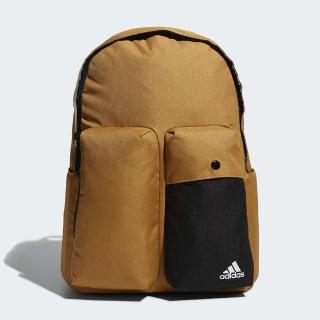 【adidas 愛迪達】後背包 運動包 書包 旅行包 登山包 土黃 HP1453