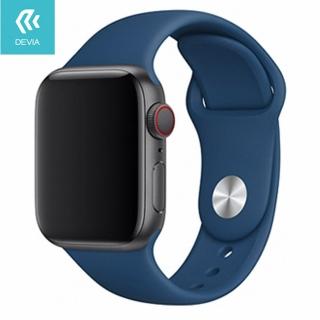 【DEVIA】Apple Watch 矽膠錶帶38/40/41mm共用款-深藍(適用Apple Watch 38/40/41mm)