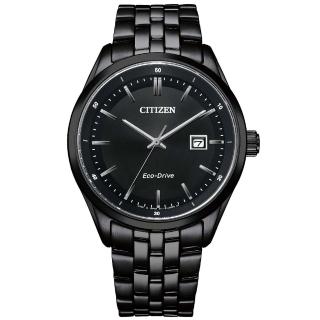 【CITIZEN 星辰】都市簡約紳士光動能時尚男錶-黑/41mm(BM7565-80E)