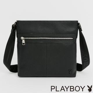 【PLAYBOY】下沉式斜背包 Centers系列(黑色)