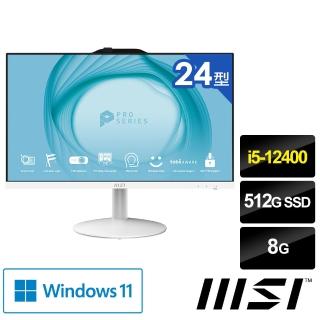 【MSI 微星】PRO AP242 12M-049TW 24型 AIO液晶電腦(i5-12400/8G/512G SSD/Win11)