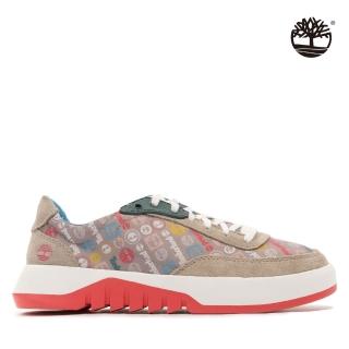 【Timberland】女款淺灰褐色絨面革Supaway多色拼接休閒鞋(A44R8K51)