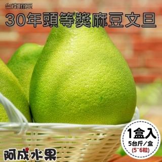 【阿成水果-中秋禮盒】30年頭等獎麻豆文旦1盒(5-6粒/5台斤/盒)