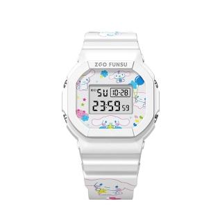 【SANRIO 三麗鷗】三麗鷗 大耳狗系列 經典方形運動電子錶(兒童 學生 手錶)