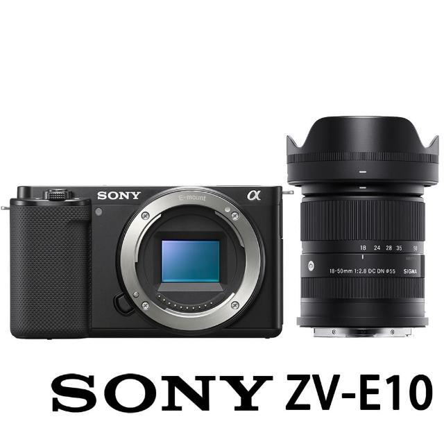【SONY 索尼】ZV-E10 附 SIGMA 18-50mm F2.8 DC DN (公司貨) APS-C 無反微單眼相機