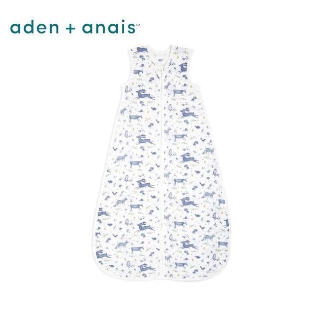 【aden+anais 官方直營】有機棉舒適睡袋/3款(藍調森林/世外桃源/動物王國)