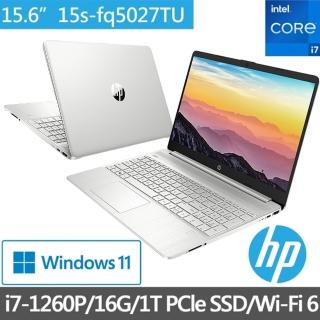 【HP 惠普】超品15 15s-fq5027TU 15吋輕薄筆電-星河銀(i7-1260P/16GB/1TB SSD/Win11)