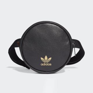 【adidas 愛迪達】腰包 斜背包 運動包 三葉草 WAISTBAG ROUND 黑 FL9628