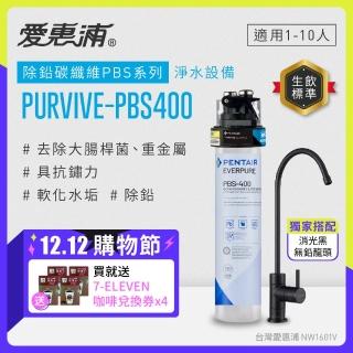 【EVERPURE 愛惠浦】PURVIVE-PBS400單道式廚下型淨水器(配置黑色龍頭)