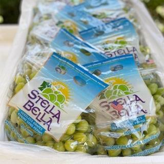 【馥果FruitGo-中秋禮盒】空運 美國Stella bella綠無籽 進口原箱/8.6公斤(葡萄)