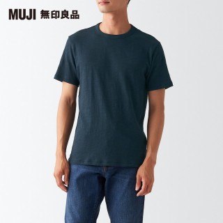 【MUJI 無印良品】男有機棉節紗天竺圓領短袖T恤(共6色)