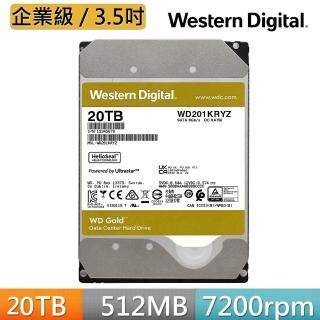 【WD 威騰】金標 20TB 企業級 3.5吋 SATA硬碟(WD201KRYZ)