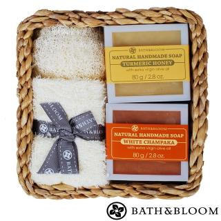 【Bath & Bloom】兩塊手工香皂組(80gx2 薑黃蜂蜜+純淨玉蘭)