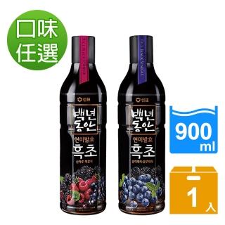 【韓味不二】韓國玄米黑醋 900ml/瓶 口味任選(藍莓&黑莓/山葡萄&覆盆子)