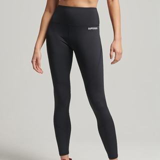 【Superdry】女裝 運動緊身褲 CORE FULL LEN TIGHT(黑)