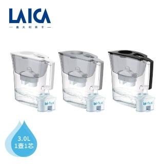 【LAICA 萊卡】3.0L帕多瓦雙流濾水壺(1壺1芯 3色可選)
