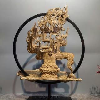 【桃花源創意工坊】沉香典藏禪•達摩(木雕沉香)