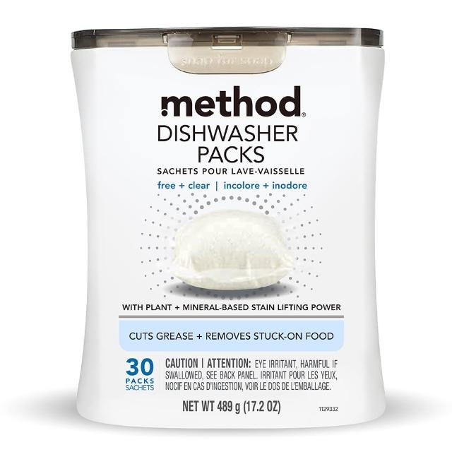 【method 美則】潔淨三效聰明洗碗球30顆(洗碗機專用 洗碗錠 洗碗粉)